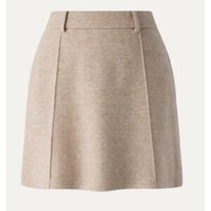 OGL CashSoft high waisted A line mini wool like skirt XS NWT